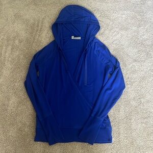 Athleta Lightweight Royal Blue Cross Hoodie, Size XS